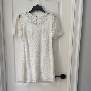 Elegant White Lace Dress